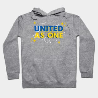 United as One- Blue And Yellow Hoodie